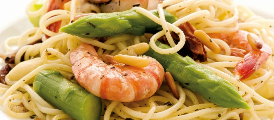 Spaghetti con Asparagi