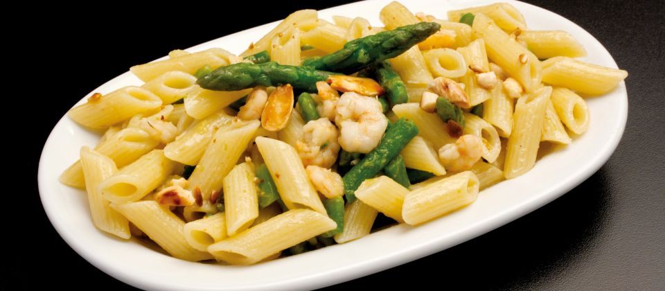 Penne Con Asparagi Gamberetti E Mandorle Lust Auf Italien Reise Und Genuss