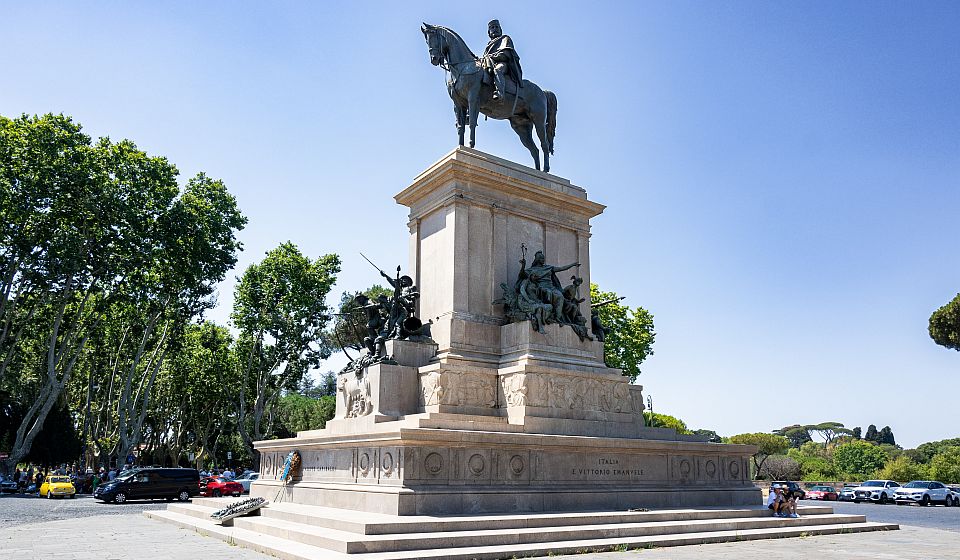 Die Reiterstatue Giuseppe Garibaldis auf dem Gianicolo erinnert eindrucksvoll an den Freiheitskämpfer und Nationalhelden.