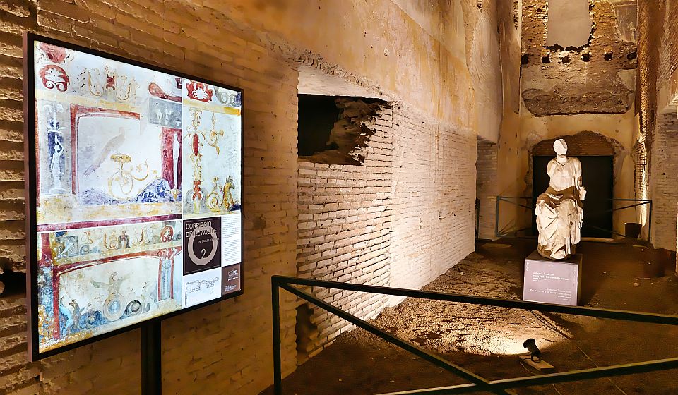 Historische Räume und antike Skulpturen vermitteln in der Domus Aurea einen Eindruck von der einstigen Pracht des Kaiserpalastes.