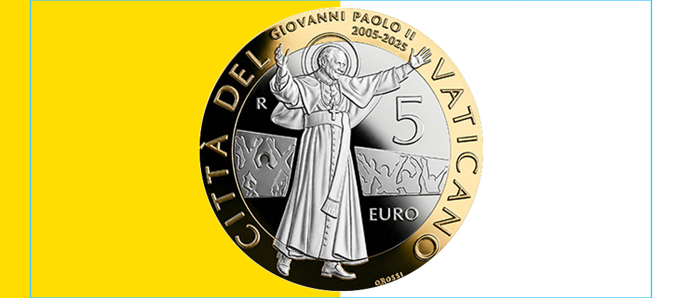 Zum 20. Todestag Johannes Pauls II. würdigt der Vatikan den außergewöhnlichen Pontifex mit einer bimetallischen 5-Euro-Münze.
