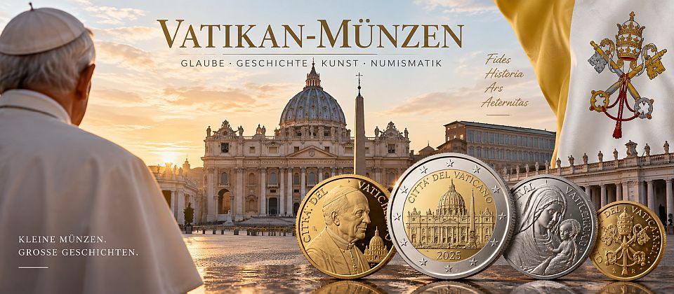 Die Münzen des Vatikans verbinden christliche Geschichte, große Kunst und bedeutende Ereignisse auf faszinierende Weise miteinander.